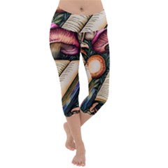 Conjure Mushroom Charm Spell Mojo Lightweight Velour Capri Yoga Leggings