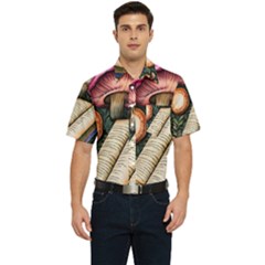 Conjure Mushroom Charm Spell Mojo Men s Short Sleeve Pocket Shirt  by GardenOfOphir