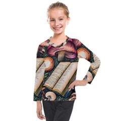 Conjure Mushroom Charm Spell Mojo Kids  Long Mesh Tee