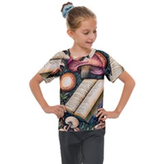 Conjure Mushroom Charm Spell Mojo Kids  Mesh Piece Tee