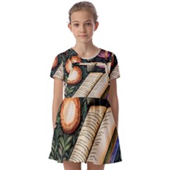 Conjure Mushroom Charm Spell Mojo Kids  Short Sleeve Pinafore Style Dress