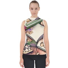 Enchantress Mushroom Charm Gill Wizard Mock Neck Shell Top