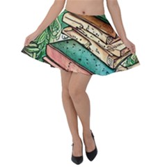 Sacred Mushroom Spell Charm Velvet Skater Skirt by GardenOfOphir