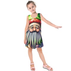 Mushroom Magic Charm Kids  Sleeveless Dress by GardenOfOphir