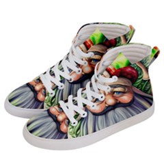 Mushroom Magic Charm Men s Hi-top Skate Sneakers by GardenOfOphir