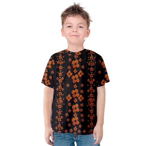 Oil Painted Bloom Brighten Up In The Night Kids  Cotton Tee by pepitasart