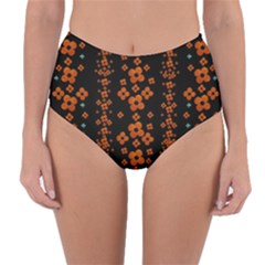 Oil Painted Bloom Brighten Up In The Night Reversible High-Waist Bikini Bottoms