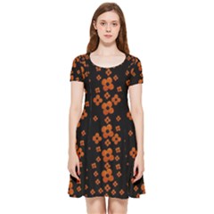 Oil Painted Bloom Brighten Up In The Night Inside Out Cap Sleeve Dress