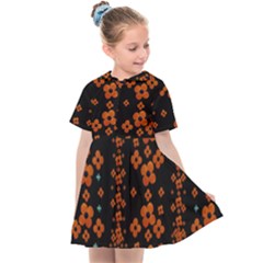 Oil Painted Bloom Brighten Up In The Night Kids  Sailor Dress by pepitasart