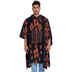 Oil Painted Bloom Brighten Up In The Night Men s Hooded Rain Ponchos