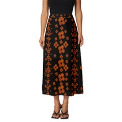 Oil Painted Bloom Brighten Up In The Night Classic Midi Chiffon Skirt