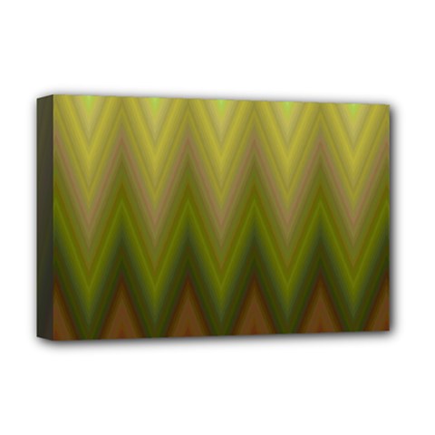 Zig Zag Chevron Classic Pattern Deluxe Canvas 18  X 12  (stretched) by Celenk