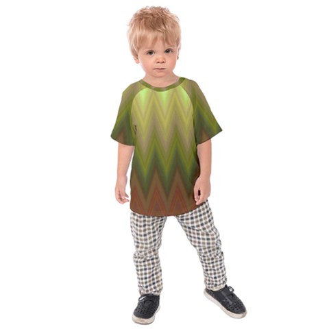 Zig Zag Chevron Classic Pattern Kids  Raglan Tee by Celenk