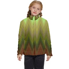 Zig Zag Chevron Classic Pattern Kids  Puffer Bubble Jacket Coat by Celenk