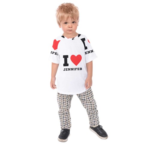 I Love Jennifer  Kids  Raglan Tee by ilovewhateva