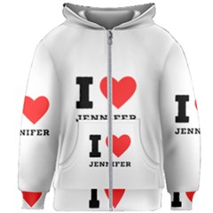 I Love Jennifer  Kids  Zipper Hoodie Without Drawstring by ilovewhateva