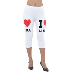 I Love Linda  Lightweight Velour Capri Leggings  by ilovewhateva