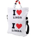 I love Linda  Fold Over Handle Tote Bag View2