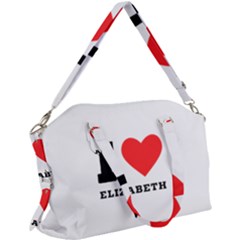 I Love Elizabeth  Canvas Crossbody Bag by ilovewhateva