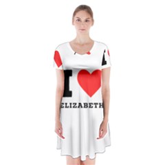 I love Elizabeth  Short Sleeve V-neck Flare Dress