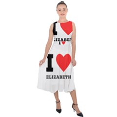 I love Elizabeth  Midi Tie-Back Chiffon Dress