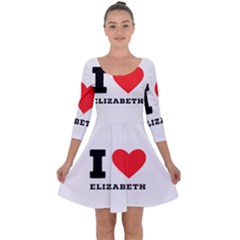 I Love Elizabeth  Quarter Sleeve Skater Dress by ilovewhateva