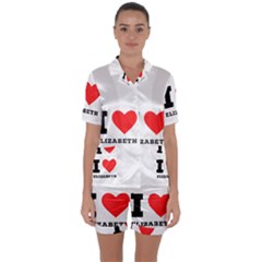I love Elizabeth  Satin Short Sleeve Pajamas Set