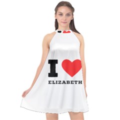 I love Elizabeth  Halter Neckline Chiffon Dress 