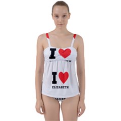 I love Elizabeth  Twist Front Tankini Set