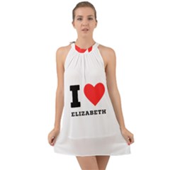 I love Elizabeth  Halter Tie Back Chiffon Dress