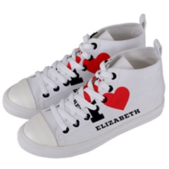 I Love Elizabeth  Women s Mid-top Canvas Sneakers by ilovewhateva