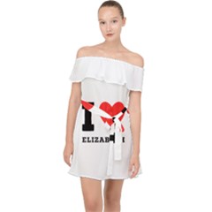 I love Elizabeth  Off Shoulder Chiffon Dress