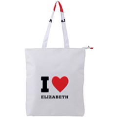 I love Elizabeth  Double Zip Up Tote Bag