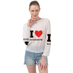 I love Elizabeth  Banded Bottom Chiffon Top