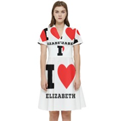 I love Elizabeth  Short Sleeve Waist Detail Dress