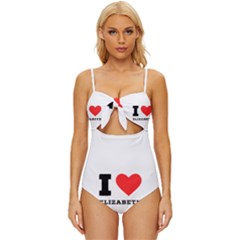 I Love Elizabeth  Knot Front One-piece Swimsuit by ilovewhateva