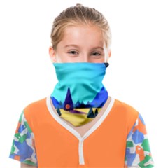 Ai Generated Trees Stars Planets Dreamlike Sun Face Covering Bandana (kids) by Ravend