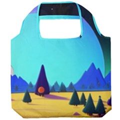 Ai Generated Trees Stars Planets Dreamlike Sun Foldable Grocery Recycle Bag