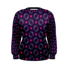 Geometric Pattern Retro Style Background Women s Sweatshirt