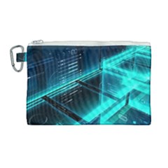 Background Patterns Geometric Glass Mirrors Canvas Cosmetic Bag (large) by Ravend