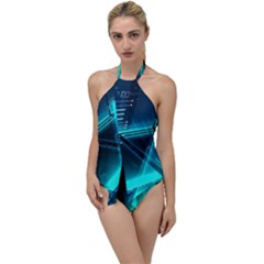 Background Patterns Geometric Glass Mirrors Go With The Flow One Piece Swimsuit