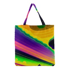 Jupiter Clouds Dan Mumford Stars Yellow Planets Grocery Tote Bag