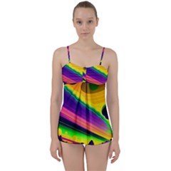 Jupiter Clouds Dan Mumford Stars Yellow Planets Babydoll Tankini Set