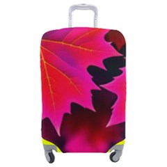 Leaves Purple Autumn Evening Sun Abstract Luggage Cover (medium) by Ravend