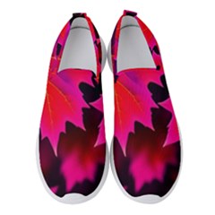 Leaves Purple Autumn Evening Sun Abstract Women s Slip On Sneakers by Ravend