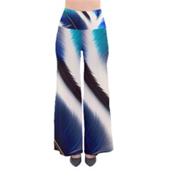 Feathers Pattern Design Blue Jay Texture Colors So Vintage Palazzo Pants