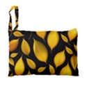 Leaves Foliage Pattern Metallic Gold Background Foldable Grocery Recycle Bag View4