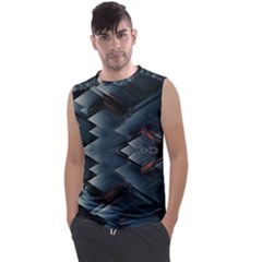 Background Pattern Geometric Glass Mirrors Men s Regular Tank Top by Ravend