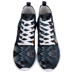 Background Pattern Geometric Glass Mirrors Men s Lightweight High Top Sneakers