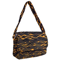 Waves Pattern Golden 3d Abstract Halftone Courier Bag